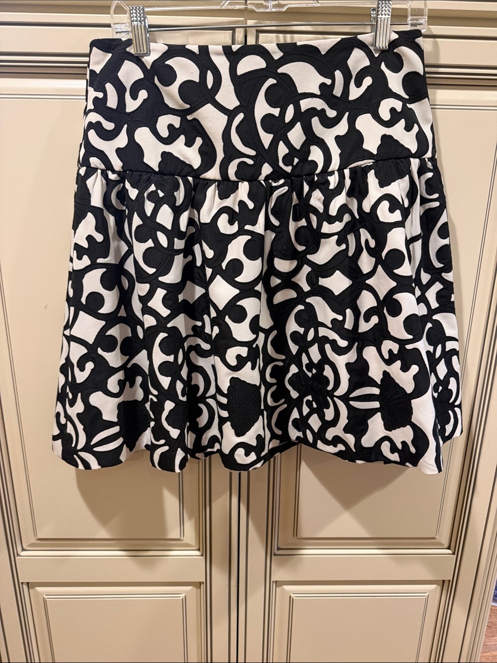 Ann Taylor Black and White Skater Skirt